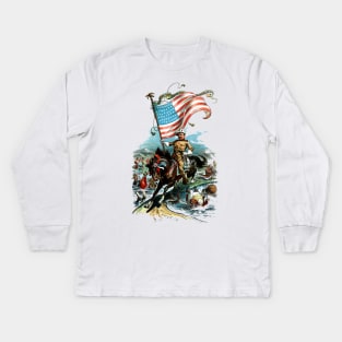 1902 Rough Rider Teddy Roosevelt Kids Long Sleeve T-Shirt